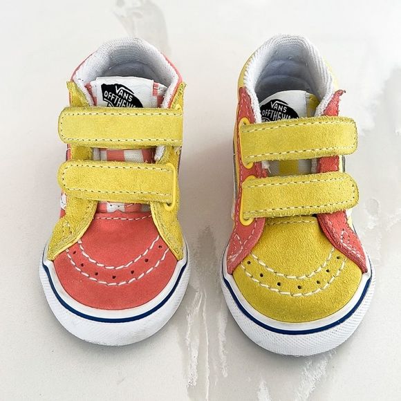 Vans X SpongeBob SquarePants Sk8-Mid Reissue V Pink Sz 4 Little Kid - Picture 2 of 11